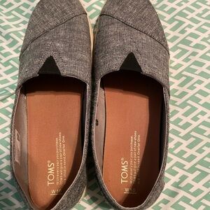 TOMS Gray Slip-On Shoes